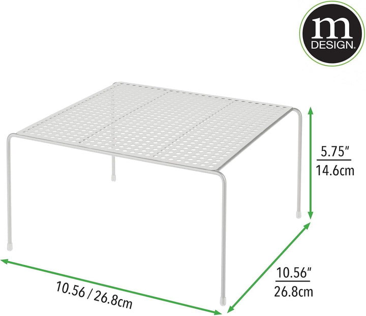 mDesign 2er-Set Geschirrablage für die Küche – freistehendes Tellerregal aus Metall – Küchenregal fü