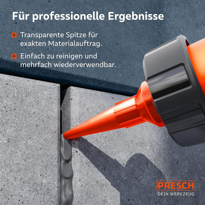 Presch Beutelspitze für Kartuschenpresse 16 Stk. - Für alle Kartuschenpressen mit Beutel 600ml - Sta