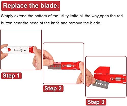 UCEC 6 Stück mini universal Sicherheits-Messer Cuttermesser mit automatischem Klingen-Rückzug, im Ta