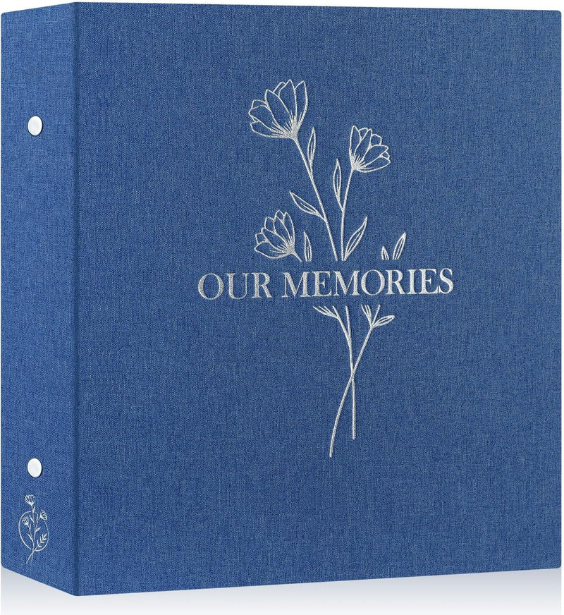 Lanpn Fotoalbum 10x15 1000, Extra Grosses XXL Leinen OUR MEMORIES Einstecken Einsteckalbum für Hoch
