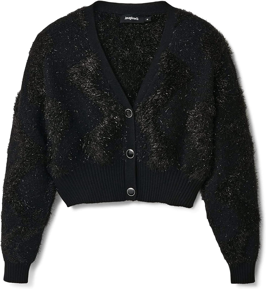 Desigual Damen Pullover Sweater M Schwarz, M Schwarz