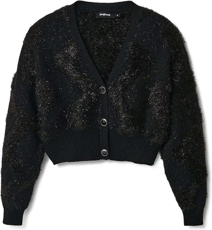 Desigual Damen Pullover Sweater M Schwarz, M Schwarz