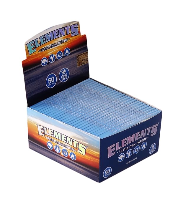 Elements King Size Papers Blättchen aus Reis 5 Boxen (250x Booklets)