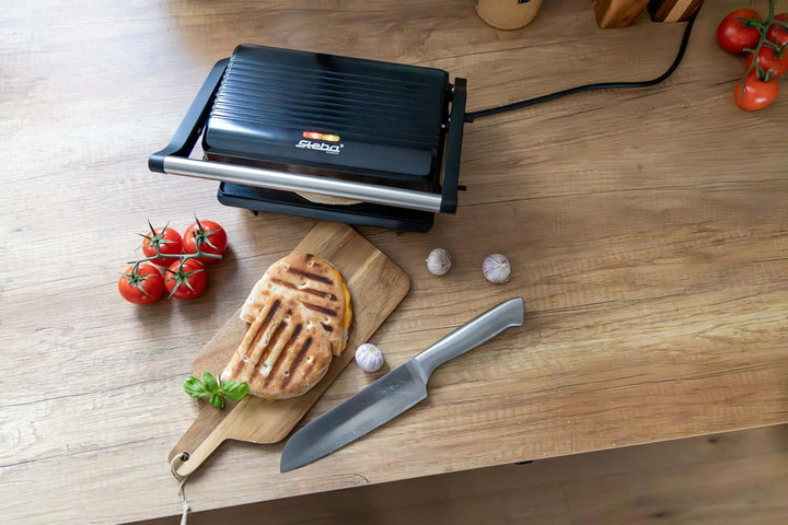 Steba FG 10 GRILLINO Kontaktgrill & Panini-Grill | 180° aufklappbar als Tischgrill | Keramikplatten