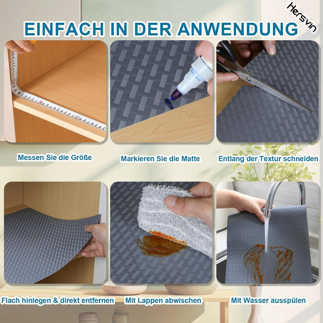 Hersvin Schubladenmatte (Übergrösse) 70cmx500cm Schrankpapier Schubladeneinlage EVA Wasserfest Nicht