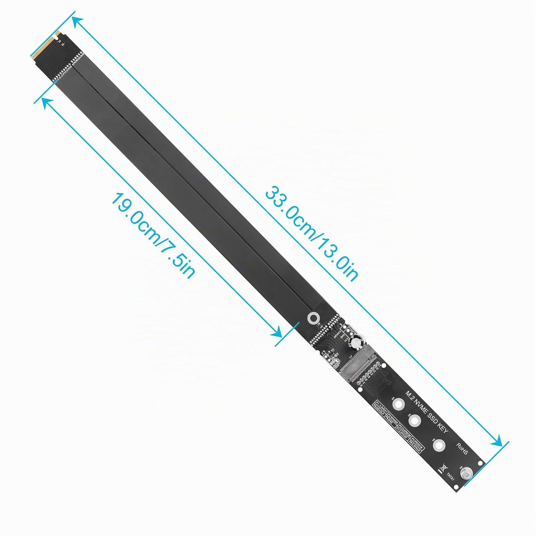 M.2 NVMe SSD Verlängerungskabel M2 M-Key NVME Stecker auf Buchse Adapter für Motherboard SSD 2230/22