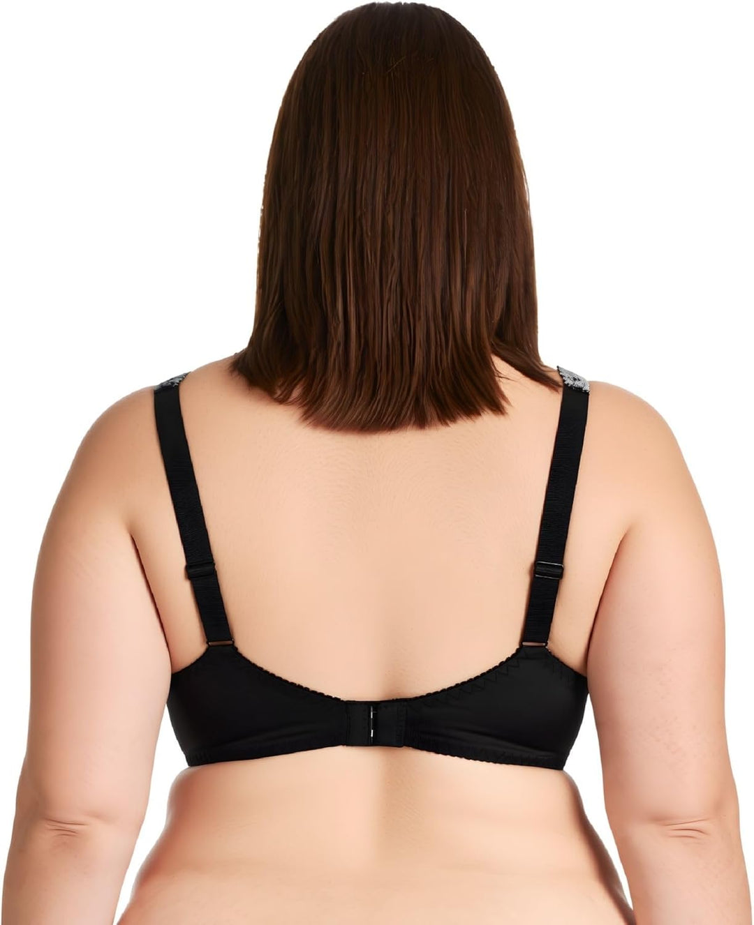 Curve Muse Damen Minimizer BH Ungefüttert Bügel Spitzenstickerei - 2er Pack 75C Nude,black(2 Pack),