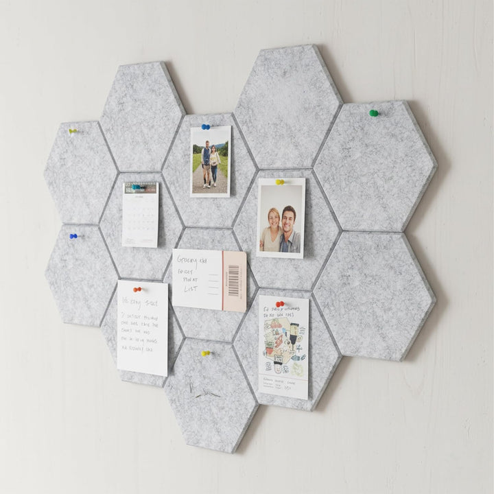 Relaxdays Akustikplatten, 36 Stück, selbstklebend, Hexagon, 30x26 cm, Schalldämmung gegen Lärm, Gami
