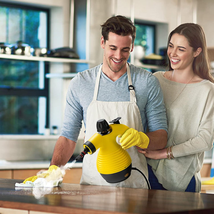 RELAX4LIFE Mehrzweck-Dampfreiniger, Handdampfreiniger 350ml Wassertank, Handgerät mit 9 Zubehörteile