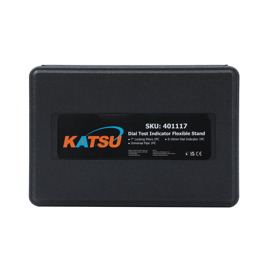 KATSU Messuhr Messgerät DTI 0–10mm mit Flexibler Armgriff Schraubstock Zangenbasis zur Prüfung von R
