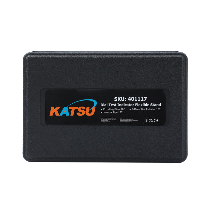 KATSU Messuhr Messgerät DTI 0–10mm mit Flexibler Armgriff Schraubstock Zangenbasis zur Prüfung von R