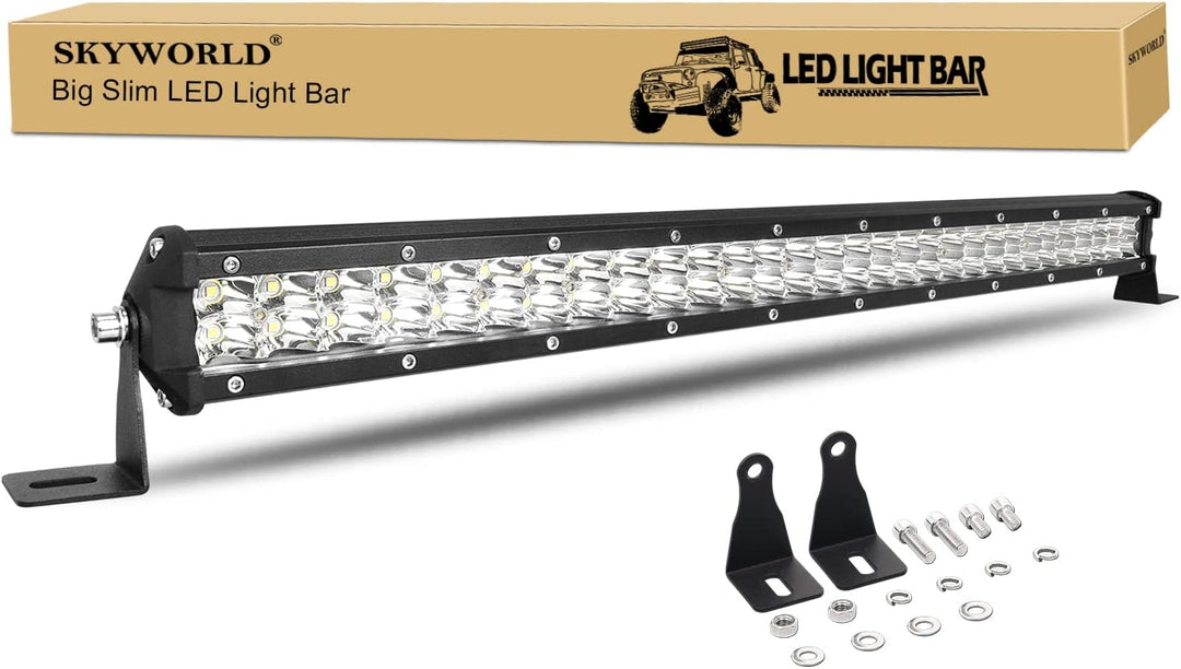 SKYWORLD Led Arbeitsscheinwerfer Bar 24" 61CM 180W Strahler Led Scheinwerfer 12V 24V Offroad Zusatzs
