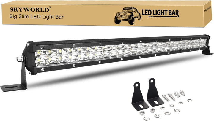 SKYWORLD Led Arbeitsscheinwerfer Bar 24" 61CM 180W Strahler Led Scheinwerfer 12V 24V Offroad Zusatzs