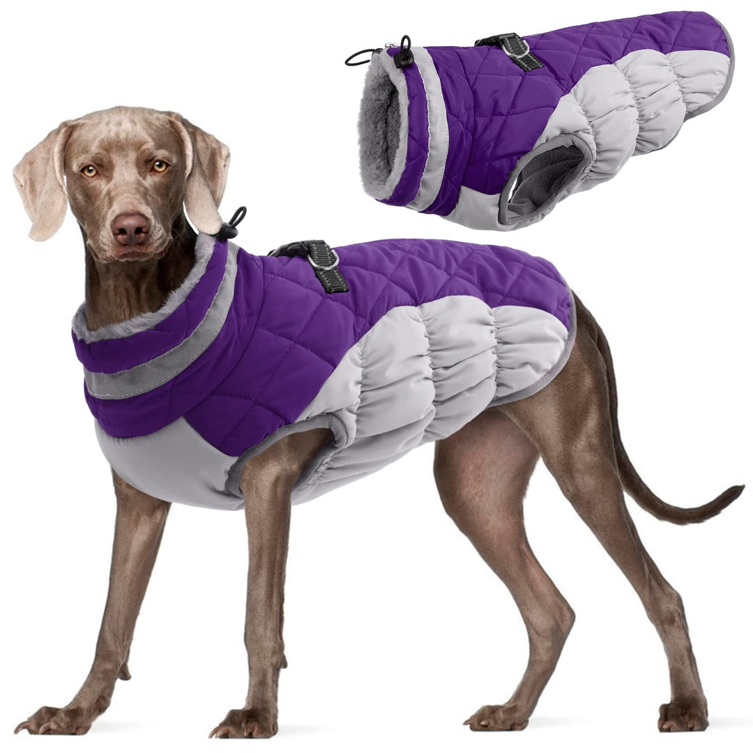 Kuoser Hundejacke Hundemantel für Grosse Hunde Winterweste Wasserdicht Hunde Wintermantel Jacke Wint