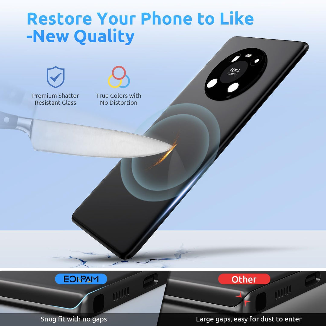Eonpam Akkudeckel für Huawei Mate 40 Pro Rückseite Glas Original Backcover Back Glas Ersatz Reparatu