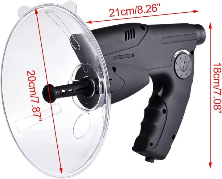 Liummrcy Parabolmikrofon Monokulare 8X Langstrecken-Vogelhörschale Richtmikrofon Parabolmikrofon Bio