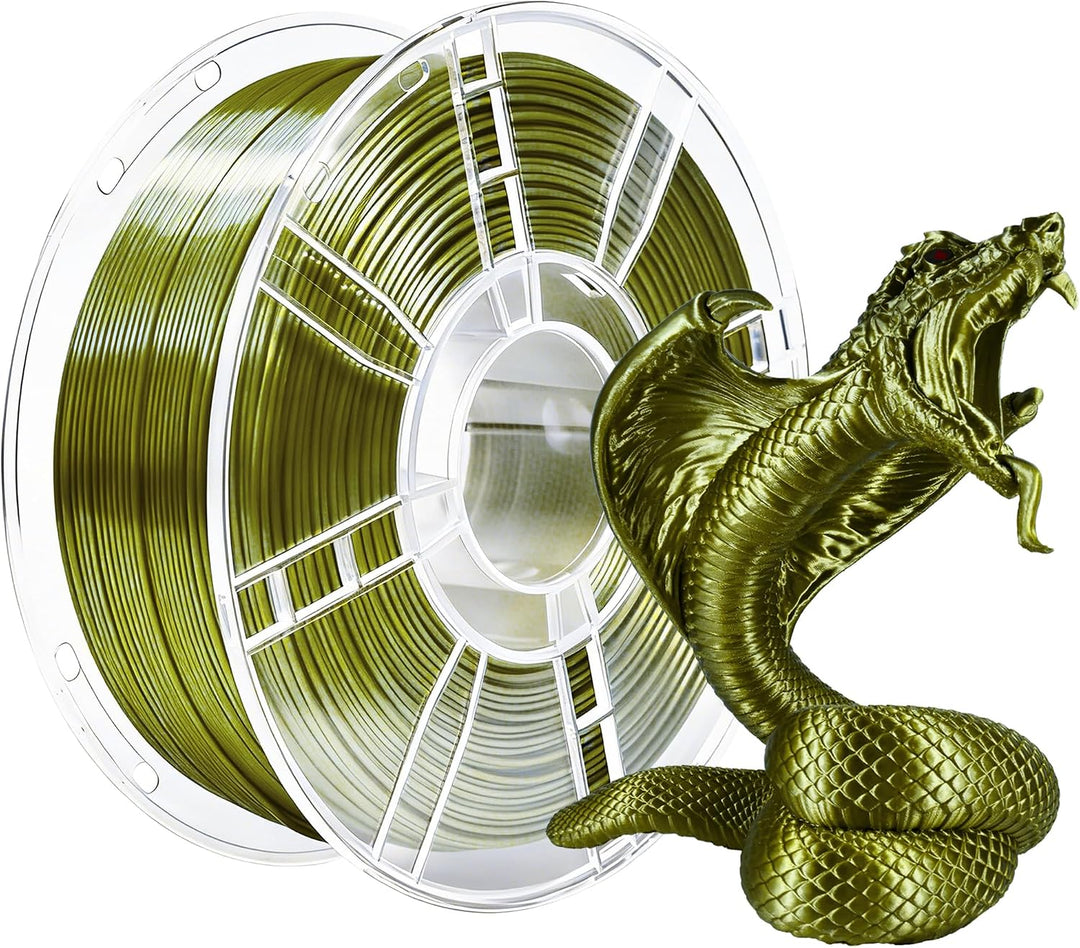 iBOSS PLA 3D-Druckerfilament, PLA+ Filament 1,75 mm, Seide olivgold, Genauigkeit +/-0,02 mm, PLA PLU