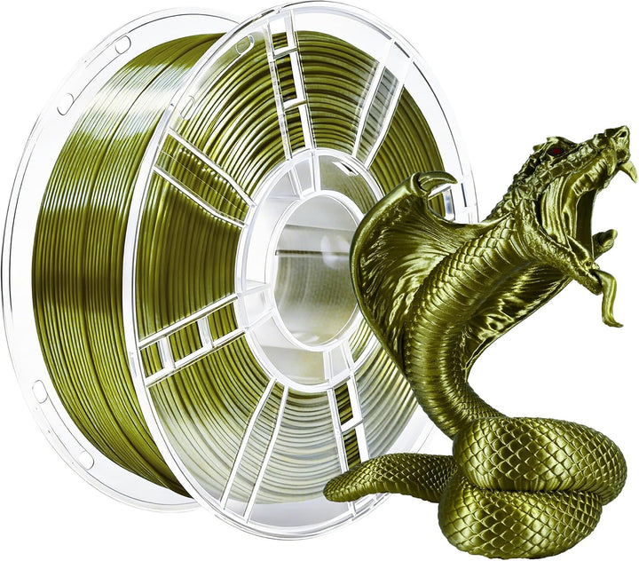 iBOSS PLA 3D-Druckerfilament, PLA+ Filament 1,75 mm, Seide olivgold, Genauigkeit +/-0,02 mm, PLA PLU