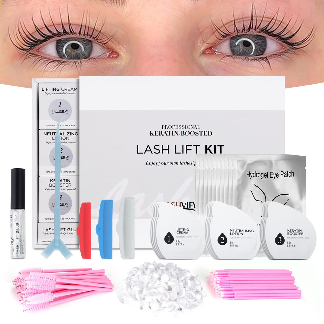 LASHVIEW Lash Lift Kit,Lash Lift,Professional Eyelash Perm Kit,Liquid Set,Semi-Permanent,Curling Per
