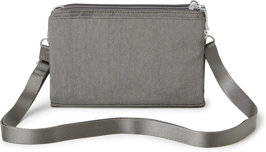 Baggallini Damen New Classic Small Crossbody Bag Subway Umhängetasche klein, Einheitsgrösse Grau, Gr