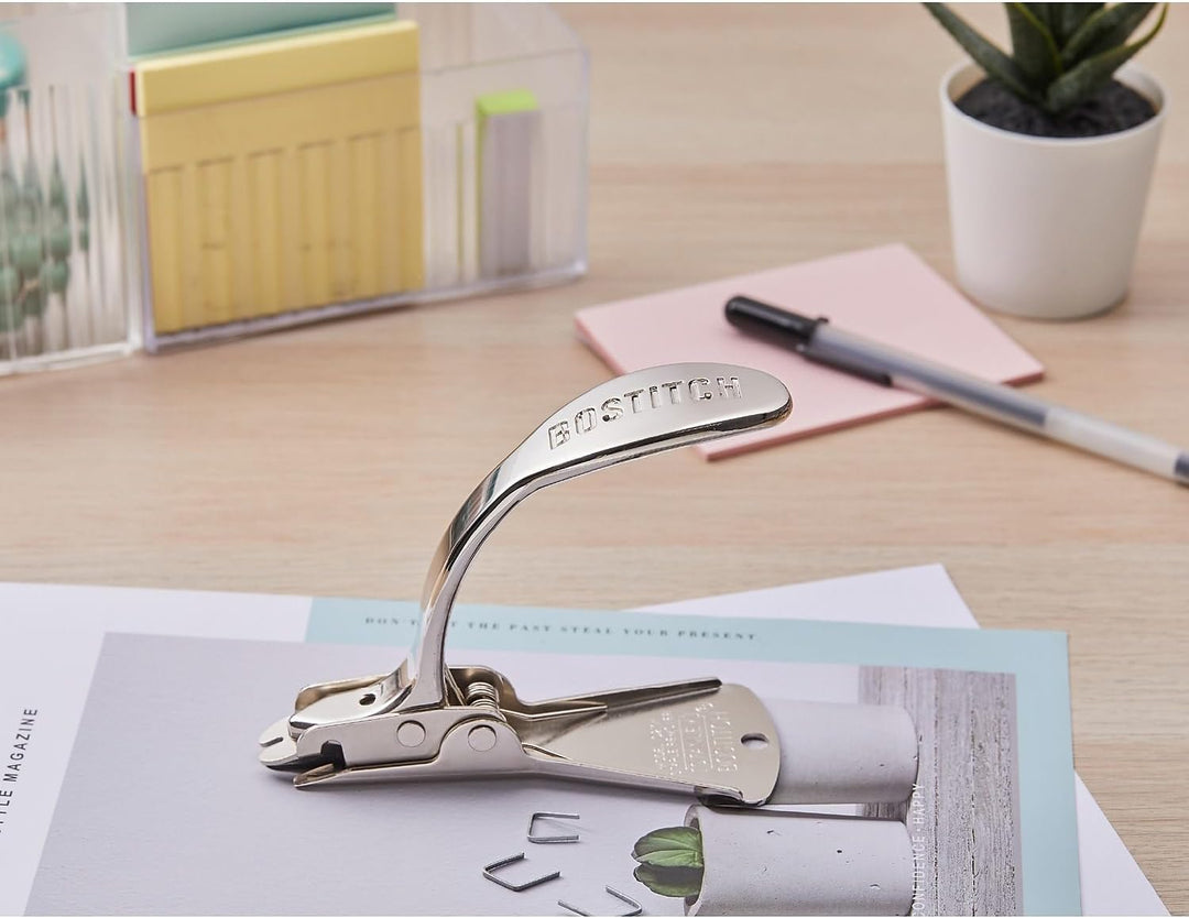 Bostitch Heavy Duty & Carton Staple Remover, Built in Staple Shield, Wear- Resistant Nickle Plated F