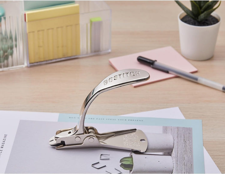 Bostitch Heavy Duty & Carton Staple Remover, Built in Staple Shield, Wear- Resistant Nickle Plated F