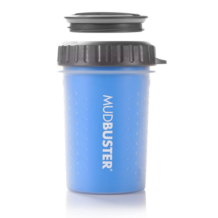 Dexas MudBuster tragbarer Hundepfotenreiniger mit Deckel, Grösse M, dunkelblau (Pro Blue) blau Mediu