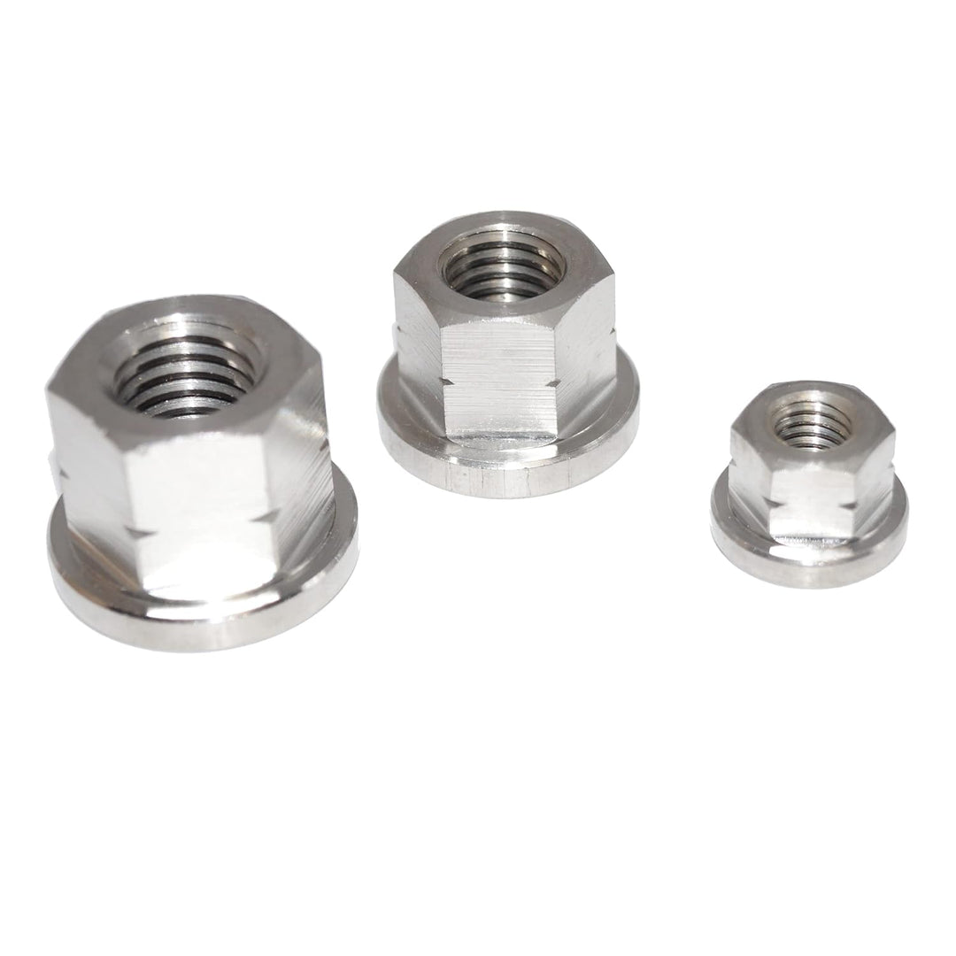 Sechskantmuttern M12 6 Stück DIN 6331 Edelstahl Muttern 1,5 d hoch, mit Bund A2 Edelstahl V2A M12 Se