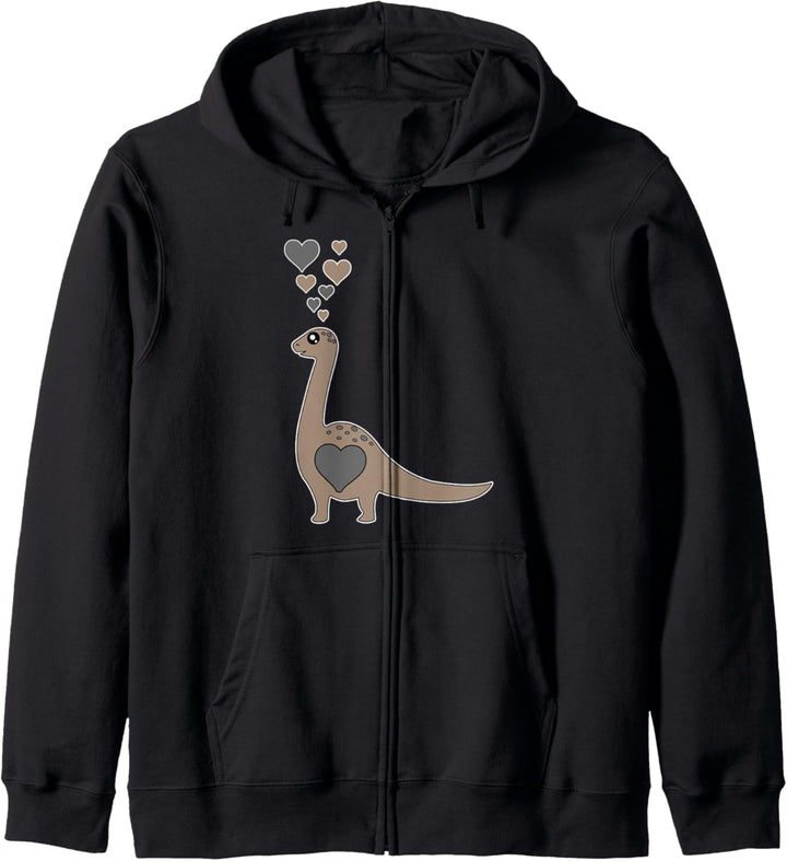 Süsse Brontosaurus-Herzen - Ich liebe Brontosaurus Kapuzenjacke