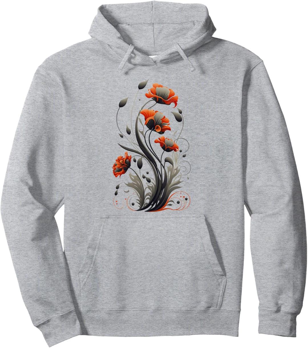 Mohnblumen, Frühlingsblumen, Sommer, Blume, Vintage, Garten Pullover Hoodie