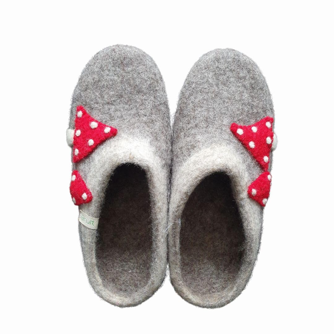 Grült Filzpantoffeln aus Wolle, Hausschuhe für Damen & Herren, Kuschelig & Cozy, Premiumqualität, Ru