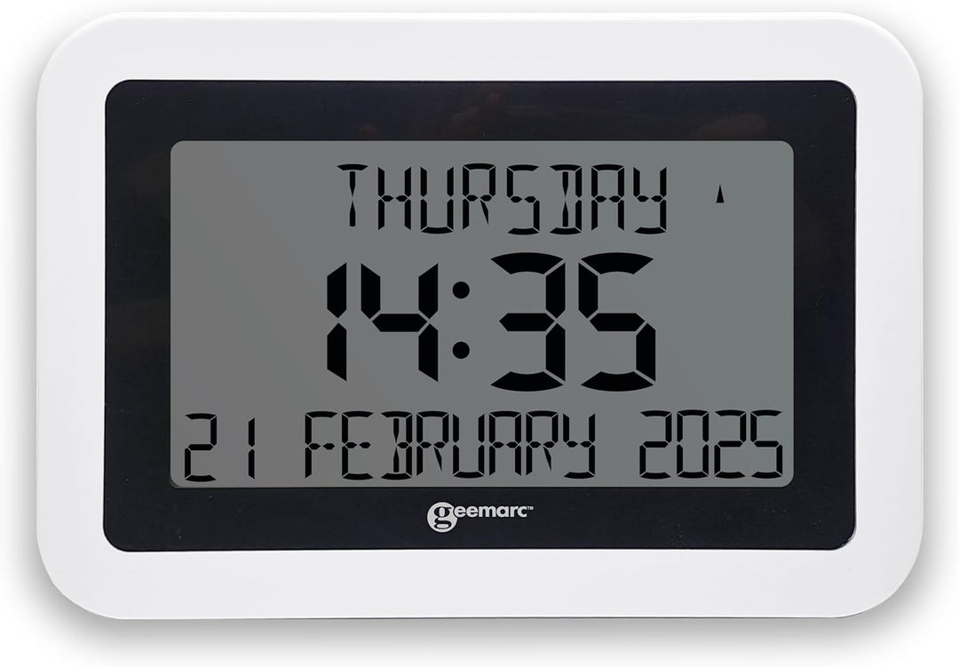 Digitale Uhr und ewiger Kalender – Die Viso 10 von Geemarc mit automatischer Zeiteinstellung und gro