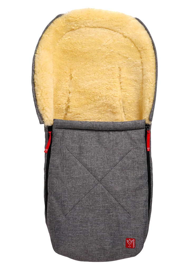 Kaiser 6534170 Lammfellkuschelsäckchen Emma, anthrazit melange