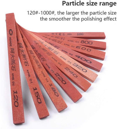 ATOPLEE 120/150/180/220/240/320/400/600/800/1000# Schleifstein Messerschärfer [10pcs Alle Grössen]