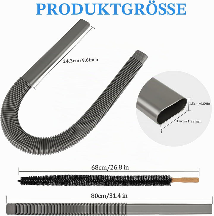 Reinigungsset für Trocknerabluftkanäle und Bürstenaufsatz-Set für Dyson Gen5, V15, V15s, V12, V11, V
