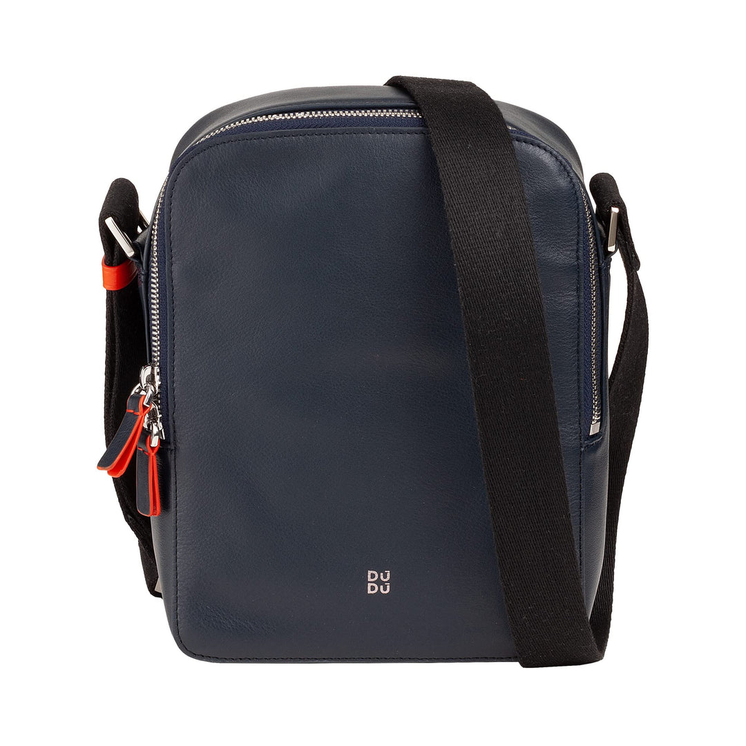 DuDu Herren-Handtasche aus echtem Leder, verstellbare Umhängetasche, kleines kompaktes Design, mehre