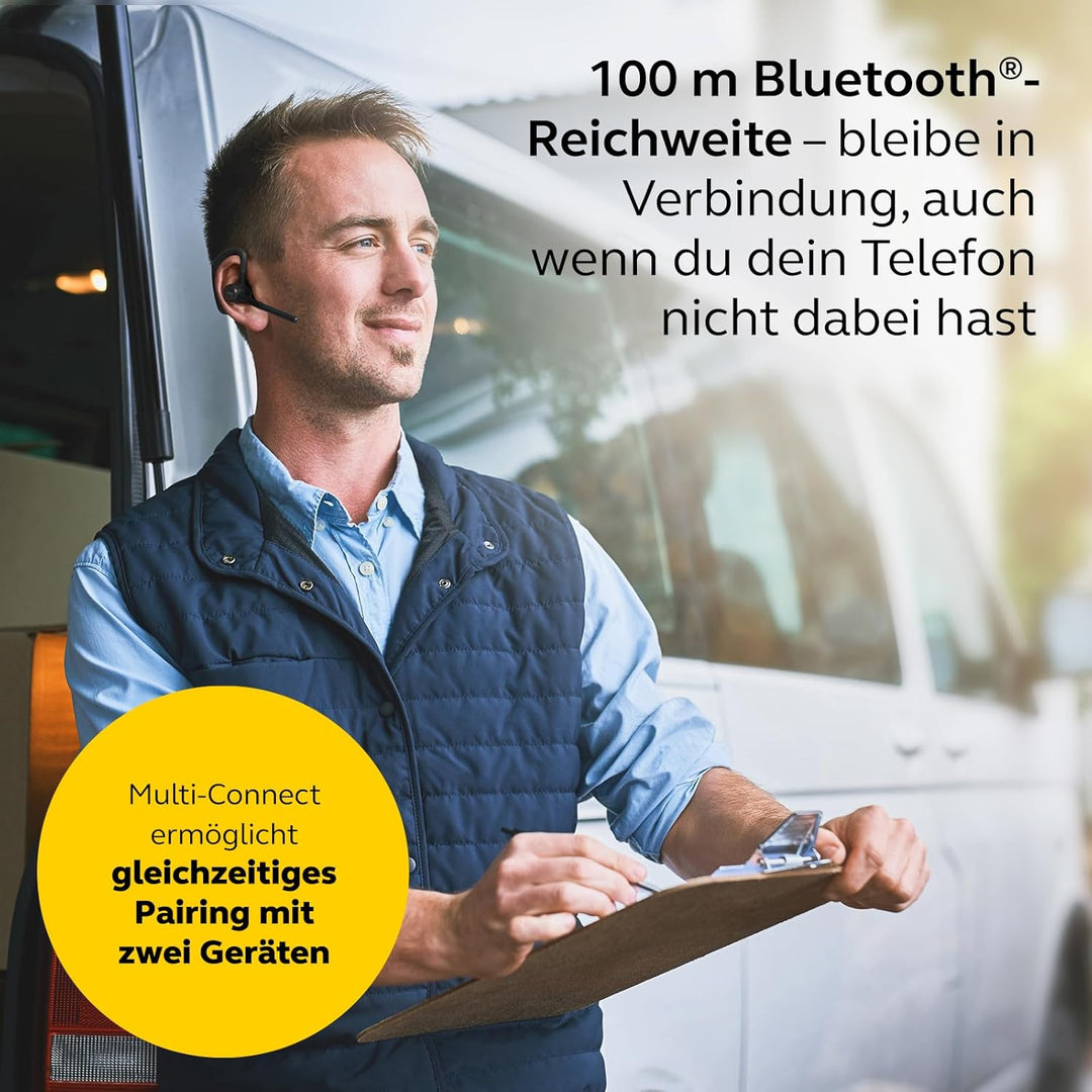 Jabra Perform Go 4 Mono Bluetooth Headset, Einohr-Wireless-Headset mit Dual-Mikrofon Geräuschunterdr