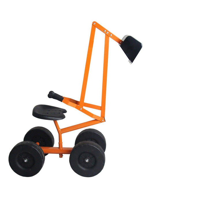 FANTASK 360° Sitzbagger mit Schaufel & Rädern bis 50KG, Kinder Bagger zum Draufsitzen Metall, Bagger