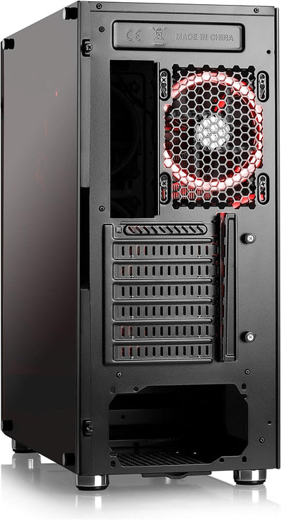 Gaming PC-Gehäuse Argo - Midi-Tower, RGB Beleuchtung (inkl. Steuerung), Glas-Seitenteil, Glas-Front,