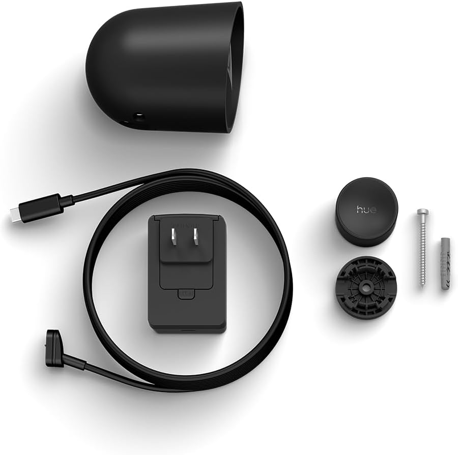 Philips Hue Secure kabelgebundene Überwachungskamera, Aussenkamera mit 2K-Auflösung, Videoüberwachun