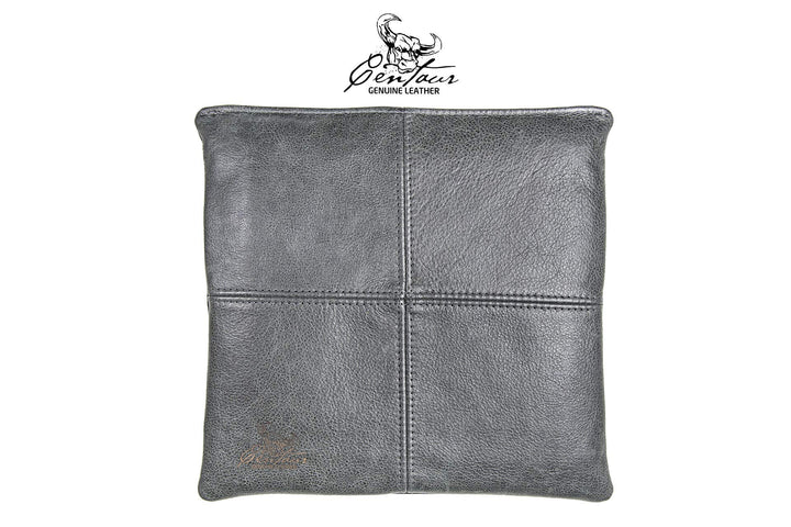 Centaur - Hochwertiges Leder Sitzkissen - Basaltgrau 35x35 cm - Ideal für Stuhl oder Sitzbank - Abwa