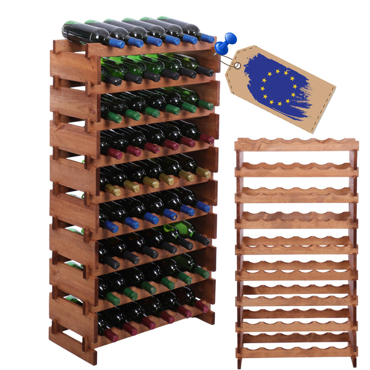 Weinregal, Holzregal, Modulares Weinständer, Weinhalter, Flaschenständer, Flaschenregal, Modernes Ge