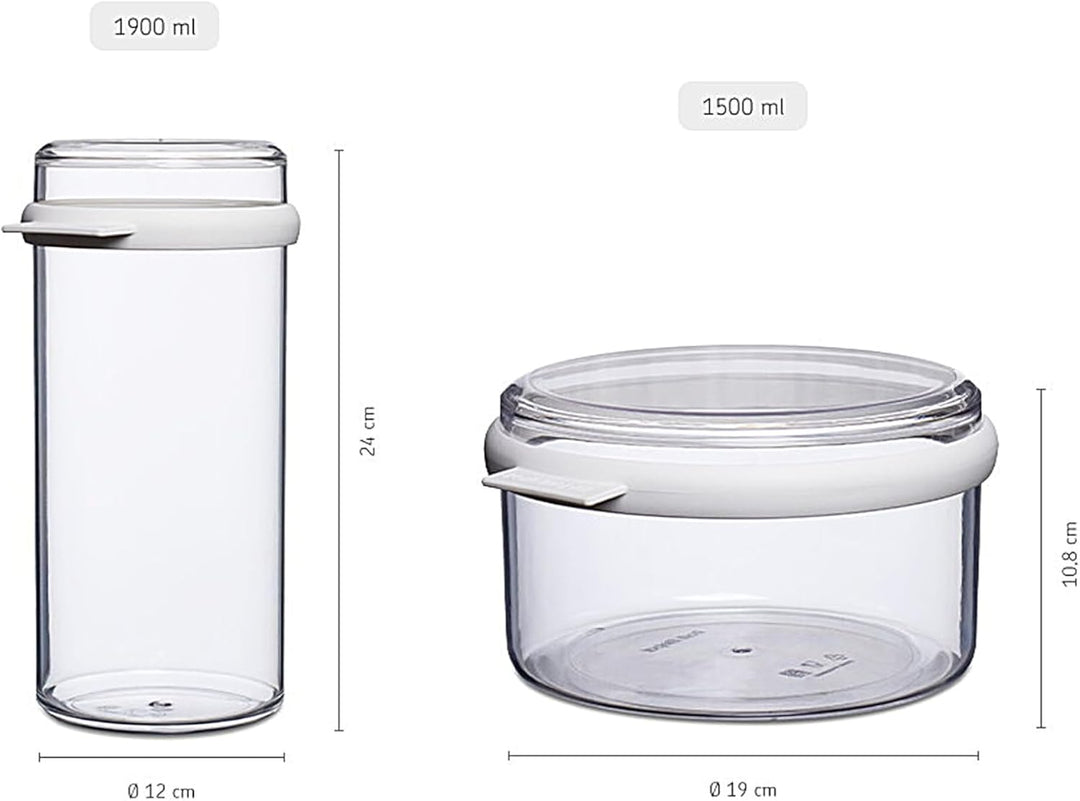 Mepal - Lebensmittelbehälter Stora Starter-Set - Transparente Aufbewahrungsbox mit Deckel für Trocke