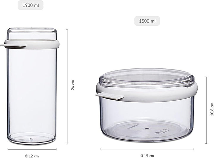 Mepal - Lebensmittelbehälter Stora Starter-Set - Transparente Aufbewahrungsbox mit Deckel für Trocke