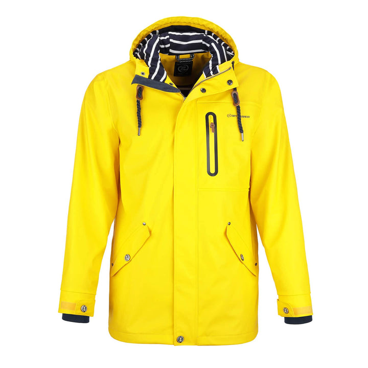 Dry Fashion Herren PU-Parka Lübeck - Regenjacke Herren Wasserdicht Winddicht Reissverschluss Outdoor