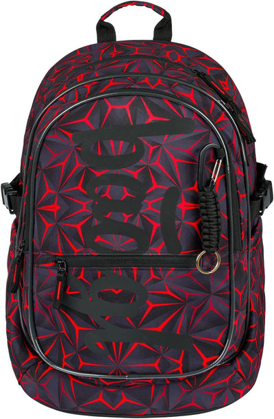 Baagl Schulrucksack Set 5 Teilig für Jungen, Mädchen, Schultasche ab 3. Klasse, Grundschule Ranzen m