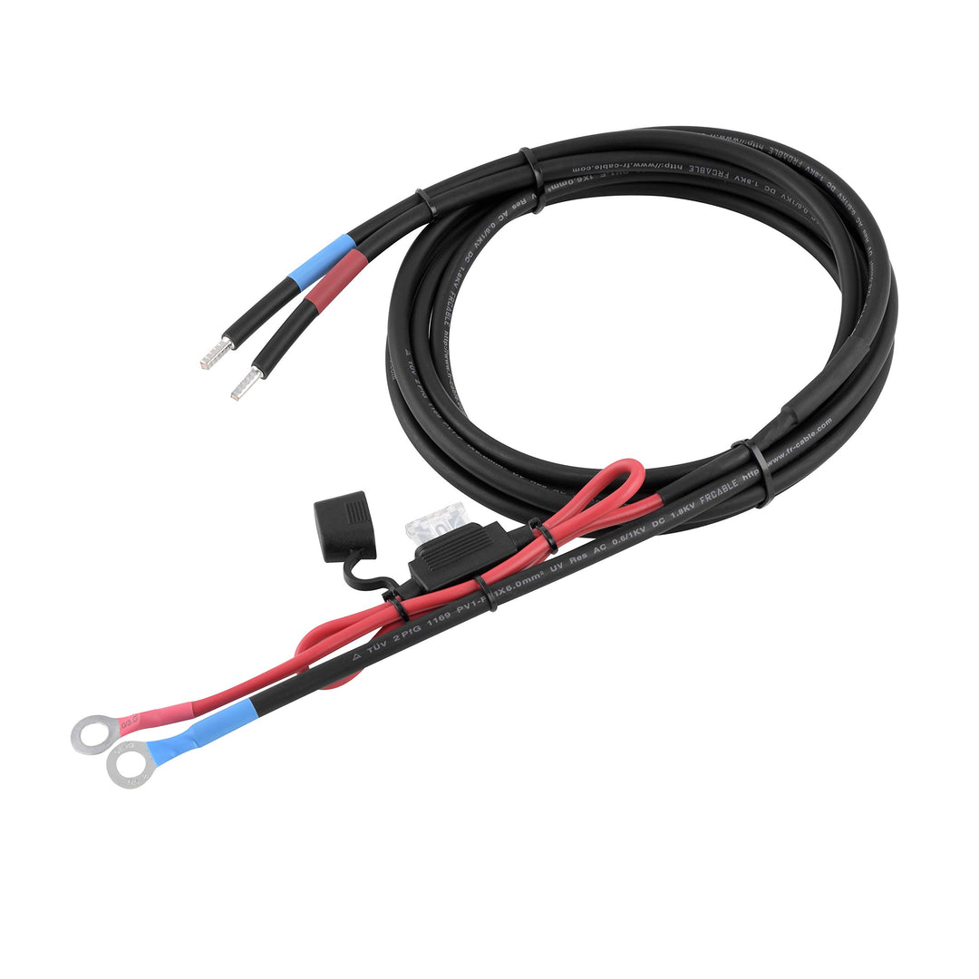 enjoysolar 6mm² Batteriekabel Solarladeregler und Batterie mit Sicherung M8-Ringösen (25A 6mm² M8),