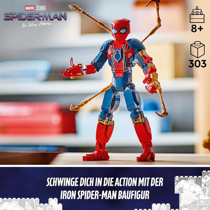 LEGO Marvel Iron Spider-Man Baufigur, Superhelden-Actionspielzeug für Kinder ab 8 Jahren, Jungen & M