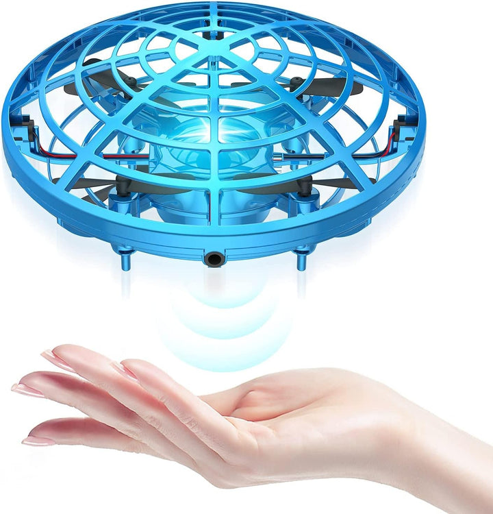 UFO Mini Drohne, UFO Flying Ball Fliegendes Spielzeug Helikopter mit 360° Rotierenden und LED für 4-