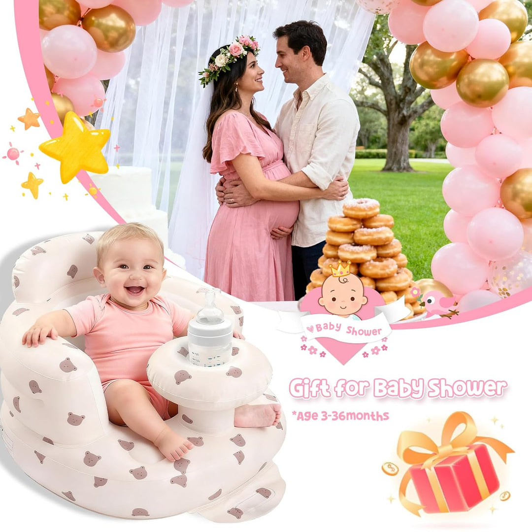 Arscniek Aufblasbare Babyschale für Säuglinge zum Sitzen, Baby Sit Up Stuhl für Babys ab 3 Monaten m